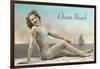 Bathing Beauty on Ocean Beach, San Diego, California-null-Framed Art Print