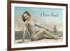 Bathing Beauty on Ocean Beach, San Diego, California-null-Framed Art Print