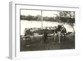 Bathing Beauty with Fish-null-Framed Art Print