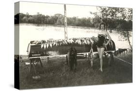 Bathing Beauty with Fish-null-Stretched Canvas