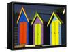 Bathing Boxes, Middle Brighton Beach, Melbourne, Victoria, Australia-David Wall-Framed Stretched Canvas