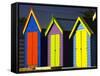 Bathing Boxes, Middle Brighton Beach, Melbourne, Victoria, Australia-David Wall-Framed Stretched Canvas