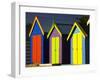 Bathing Boxes, Middle Brighton Beach, Melbourne, Victoria, Australia-David Wall-Framed Premium Photographic Print