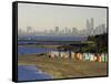 Bathing Boxes, Middle Brighton Beach, Melbourne, Victoria, Australia-David Wall-Framed Stretched Canvas