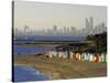 Bathing Boxes, Middle Brighton Beach, Melbourne, Victoria, Australia-David Wall-Stretched Canvas