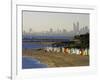 Bathing Boxes, Middle Brighton Beach, Melbourne, Victoria, Australia-David Wall-Framed Photographic Print