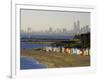 Bathing Boxes, Middle Brighton Beach, Melbourne, Victoria, Australia-David Wall-Framed Photographic Print