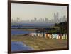 Bathing Boxes, Middle Brighton Beach, Melbourne, Victoria, Australia-David Wall-Framed Photographic Print