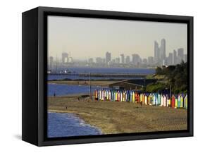 Bathing Boxes, Middle Brighton Beach, Melbourne, Victoria, Australia-David Wall-Framed Stretched Canvas