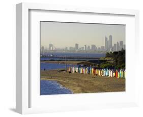 Bathing Boxes, Middle Brighton Beach, Melbourne, Victoria, Australia-David Wall-Framed Photographic Print