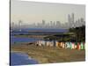 Bathing Boxes, Middle Brighton Beach, Melbourne, Victoria, Australia-David Wall-Stretched Canvas