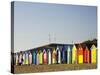 Bathing Boxes, Middle Brighton Beach, Port Phillip Bay, Melbourne, Victoria, Australia-David Wall-Stretched Canvas