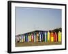 Bathing Boxes, Middle Brighton Beach, Port Phillip Bay, Melbourne, Victoria, Australia-David Wall-Framed Photographic Print