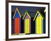 Bathing Boxes, Middle Brighton Beach, Port Phillip Bay, Melbourne, Victoria, Australia-David Wall-Framed Photographic Print