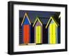 Bathing Boxes, Middle Brighton Beach, Port Phillip Bay, Melbourne, Victoria, Australia-David Wall-Framed Photographic Print