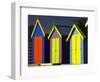 Bathing Boxes, Middle Brighton Beach, Port Phillip Bay, Melbourne, Victoria, Australia-David Wall-Framed Photographic Print