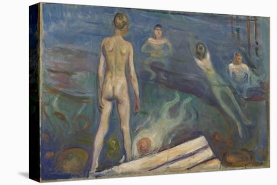 Bathing Boys (Oil on Canvas)-Edvard Munch-Stretched Canvas