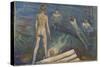 Bathing Boys (Oil on Canvas)-Edvard Munch-Stretched Canvas