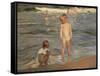 Bathing Children at the Beach of Valencia, 1910-Joaquin Sorolla-Framed Stretched Canvas