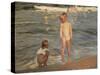 Bathing Children at the Beach of Valencia, 1910-Joaquin Sorolla-Stretched Canvas
