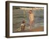 Bathing Children at the Beach of Valencia, 1910-Joaquin Sorolla-Framed Premium Giclee Print