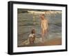 Bathing Children at the Beach of Valencia, 1910-Joaquin Sorolla-Framed Premium Giclee Print
