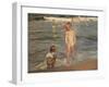 Bathing Children at the Beach of Valencia, 1910-Joaquin Sorolla-Framed Premium Giclee Print