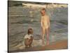 Bathing Children at the Beach of Valencia, 1910-Joaquin Sorolla-Stretched Canvas