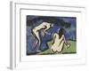 Bathing Couple-Ernst Ludwig Kirchner-Framed Premium Giclee Print