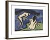 Bathing Couple-Ernst Ludwig Kirchner-Framed Premium Giclee Print