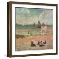 Bathing, Dieppe, 1885-Paul Gauguin-Framed Giclee Print