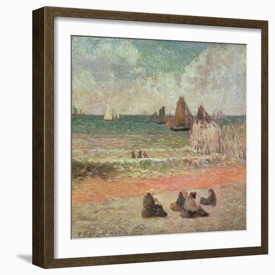 Bathing, Dieppe, 1885-Paul Gauguin-Framed Giclee Print