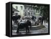 Bathing Elephants in Fountain, Kandy, Sri Lanka-Alain Evrard-Framed Stretched Canvas