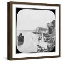 Bathing Ghat at Benares, India, Late 19th or Early 20th Century-null-Framed Photographic Print