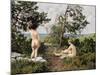 Bathing Girls-Paul Fischer-Mounted Giclee Print