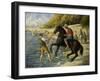 Bathing Horses in the Seine, 1910-Maximilien Luce-Framed Giclee Print