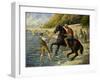 Bathing Horses in the Seine, 1910-Maximilien Luce-Framed Giclee Print