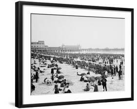 Bathing Hour, Atlantic City, N.J.-null-Framed Photo