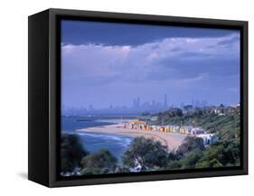 Bathing Huts, Port Phillip Bay, Melbourne, Victoria, Australia-Doug Pearson-Framed Stretched Canvas