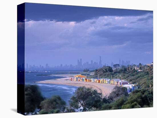 Bathing Huts, Port Phillip Bay, Melbourne, Victoria, Australia-Doug Pearson-Stretched Canvas