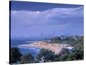 Bathing Huts, Port Phillip Bay, Melbourne, Victoria, Australia-Doug Pearson-Stretched Canvas