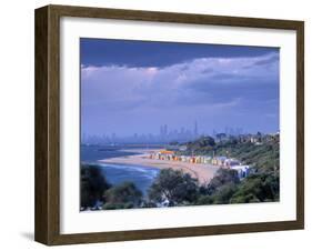 Bathing Huts, Port Phillip Bay, Melbourne, Victoria, Australia-Doug Pearson-Framed Photographic Print