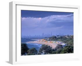 Bathing Huts, Port Phillip Bay, Melbourne, Victoria, Australia-Doug Pearson-Framed Photographic Print