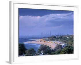 Bathing Huts, Port Phillip Bay, Melbourne, Victoria, Australia-Doug Pearson-Framed Photographic Print