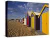 Bathing Huts, Port Phillip Bay, Melbourne, Victoria, Australia-Doug Pearson-Stretched Canvas