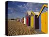 Bathing Huts, Port Phillip Bay, Melbourne, Victoria, Australia-Doug Pearson-Stretched Canvas