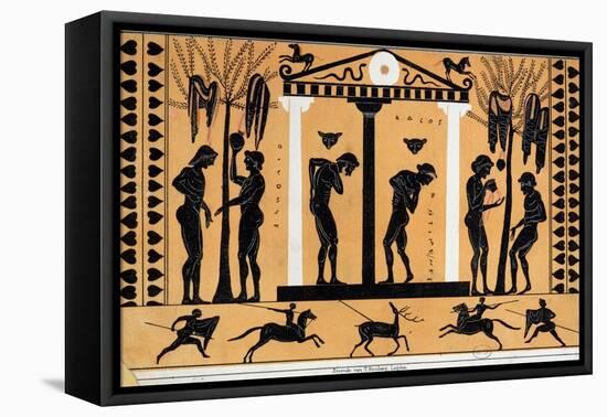 Bathing in Ancient Greece, Copy from a Greek Vase-null-Framed Stretched Canvas