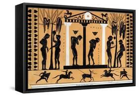 Bathing in Ancient Greece, Copy from a Greek Vase-null-Framed Stretched Canvas