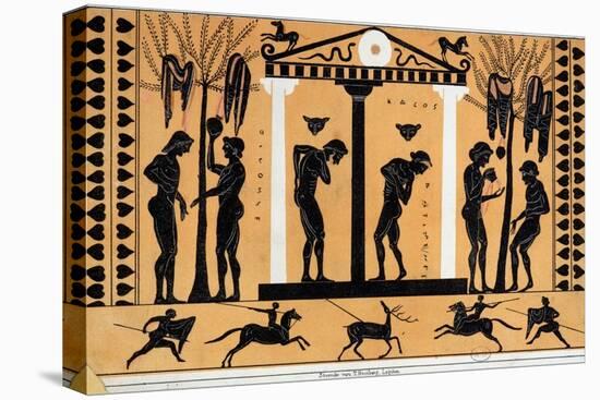 Bathing in Ancient Greece, Copy from a Greek Vase-null-Stretched Canvas