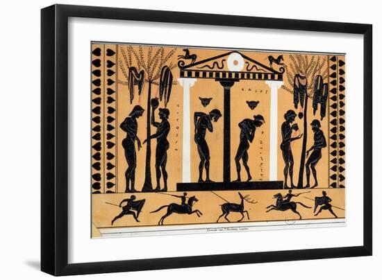 Bathing in Ancient Greece, Copy from a Greek Vase-null-Framed Giclee Print